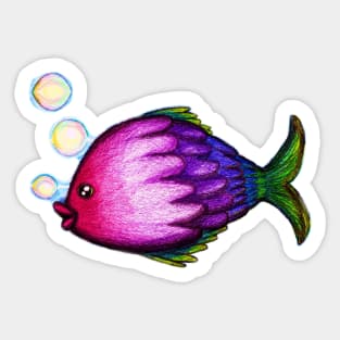 F is for Fish Sticker